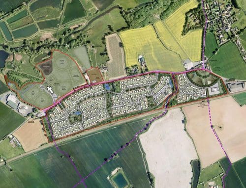 Mix use development for 470 dwellings in Allscott
